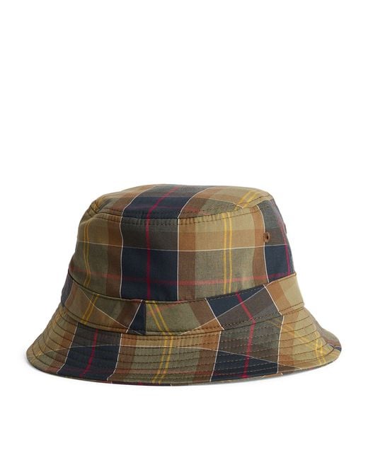 Barbour Multicolor Cotton Tartan Logo Bucket Hat for men