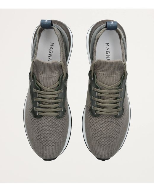 Magnanni Shoes Gray Stratus Lyteknit Sneakers for men