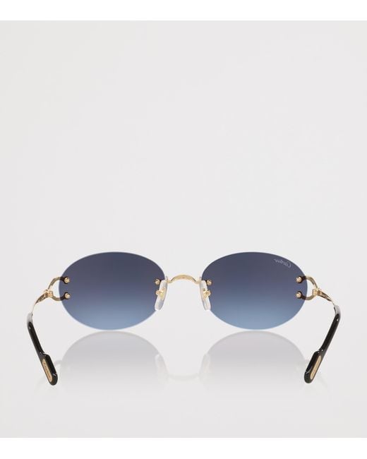 Cartier Blue Metal 06L001806 Round Sunglasses