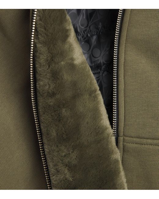 Moose Knuckles Green Padded Bunny Zip-Up Hoodie for men