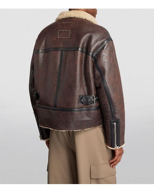 【関税＆送料込み】Mm6 Maison Margiela Shearling Jacket MM6 Maison Margiela Lambskin shearling-panel Jacket | Black