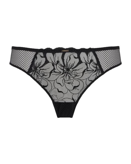 Chantelle Gray Fleurs Tanga Briefs