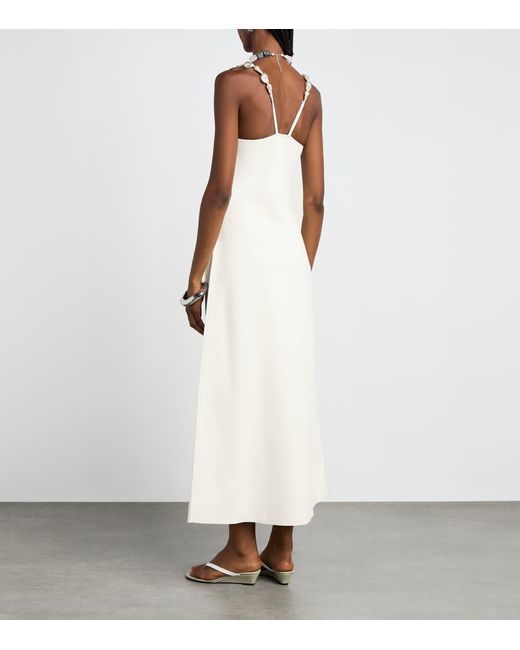 Cult Gaia White Knitted Finley Maxi Dress