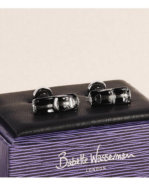 Babette Wasserman Natural Retro Jag Cufflinks for men