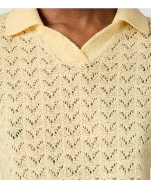 Miu Miu Yellow Cashmere Polo Sweater
