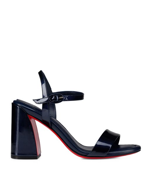 Christian Louboutin Blue Miss Jane Patent Leather Heeled Sandals 85