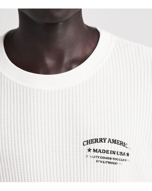 CHERRY LA White Ranchwear Thermal Sweater for men