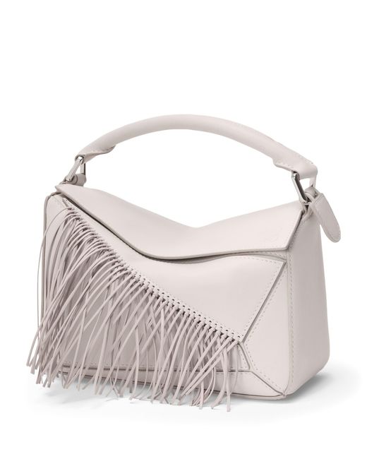 Loewe Gray Small Fringed Puzzle Bag