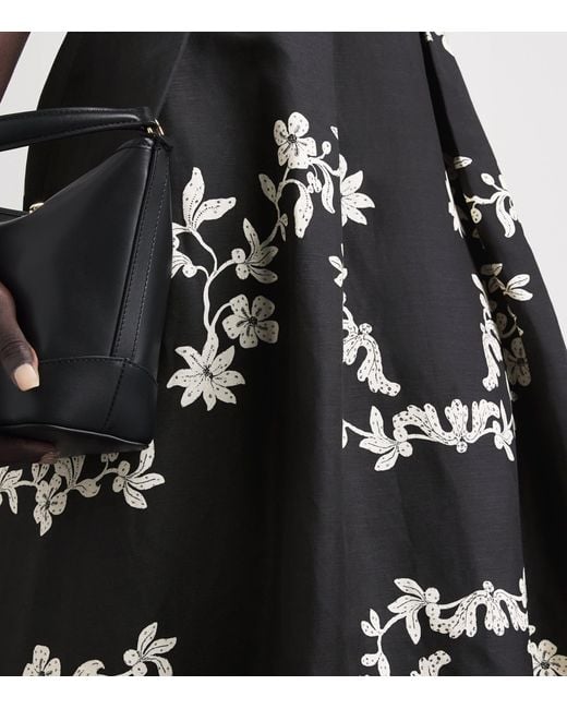 Claudie Pierlot Black Embroidered Floral Midi Dress