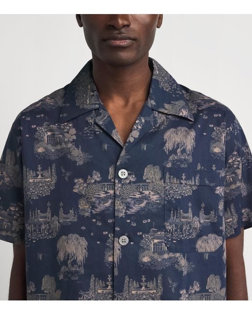 Derek Rose Blue Cotton Ledbury Pyjama Set for men
