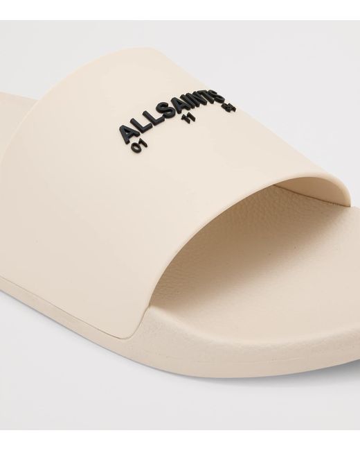 AllSaints Natural Rubber Date Slides for men