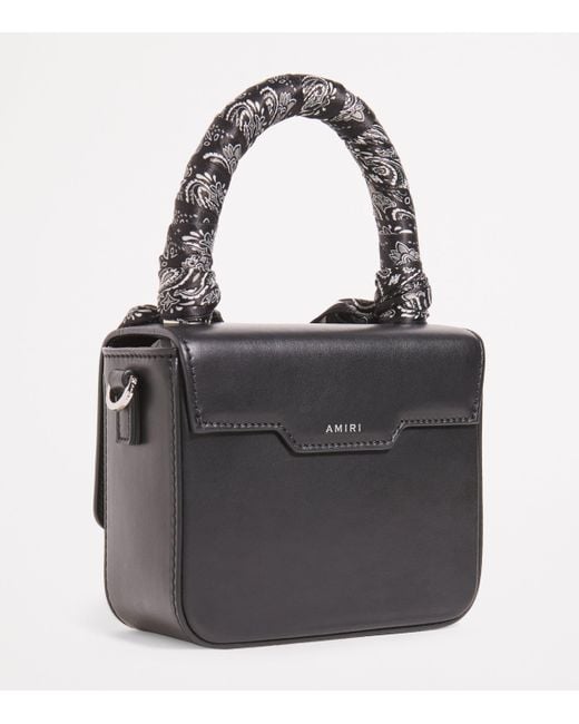 Amiri Black Leather Micro Ma Bag for men