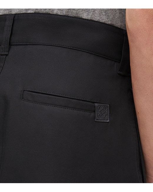 Loewe Black X Paula's Ibiza Cotton Tailored Shorts for men