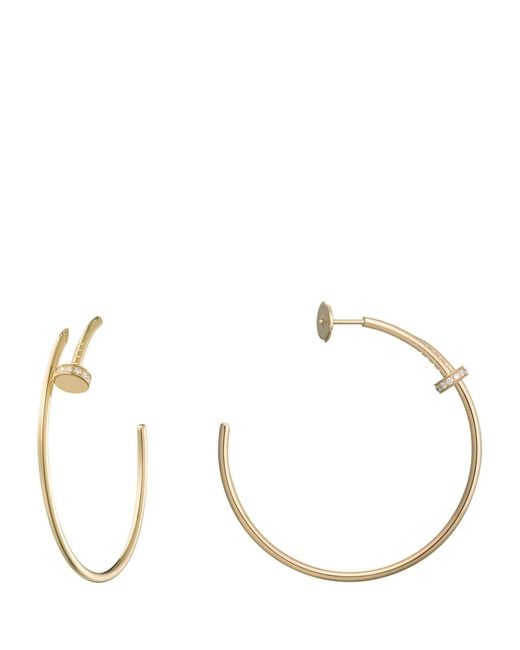 Cartier Metallic And Diamond Juste Un Clou Earrings