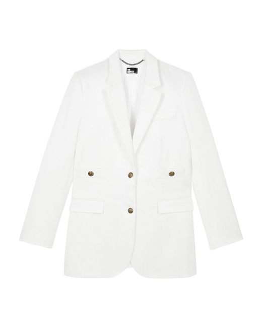 The Kooples White Oversized Suit Jacket