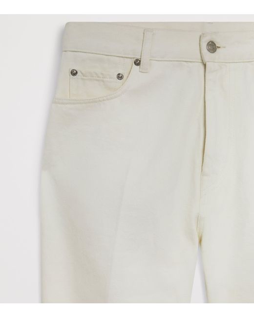 Dunhill White Sea Island Cotton Straight Jeans for men