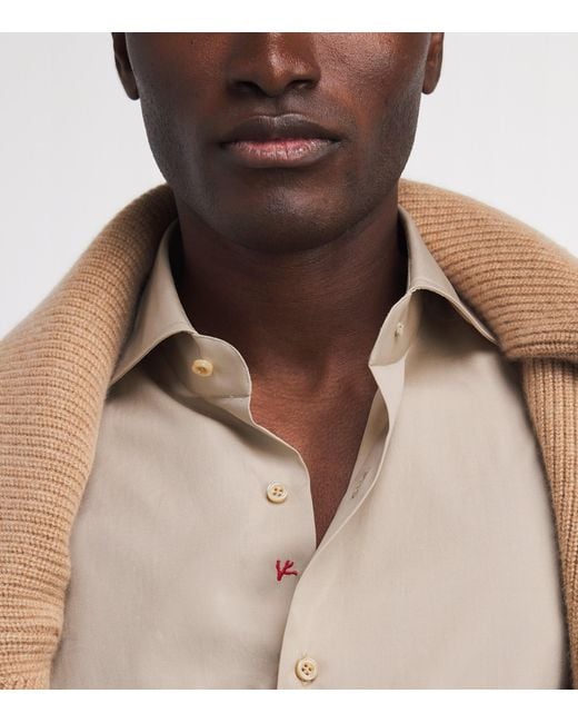 Isaia Natural Cotton Shirt for men