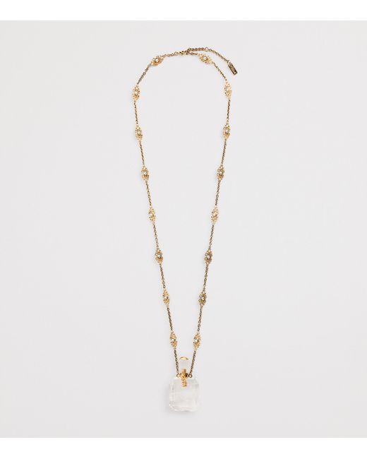 Chloé Metallic Victorian Pendant Necklace