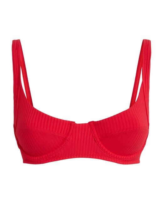 Melissa Odabash Red Noto Bikini Top