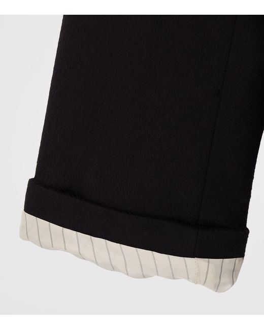 Saint Laurent Black Double-Faced Cashmere Overcoat for men
