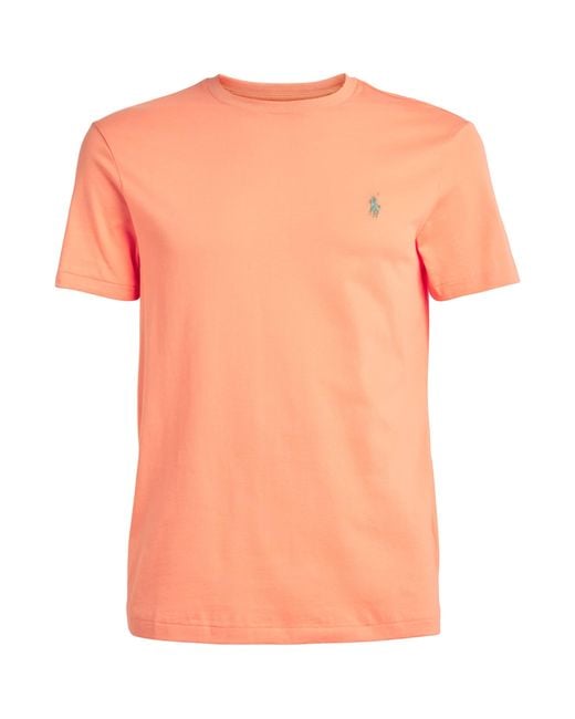 Polo Ralph Lauren Orange Cotton Custom Slim-Fit T-Shirt for men