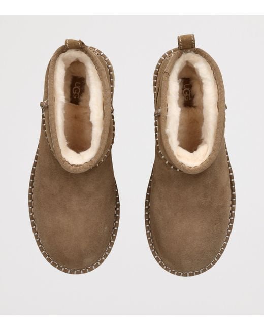 Ugg Brown Suede Classic Ultra Mini Boots