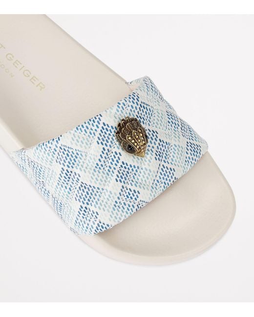 Kurt Geiger White Meena Eagle Slides