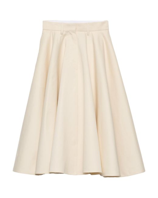 Prada Natural Chino Midi Skirt