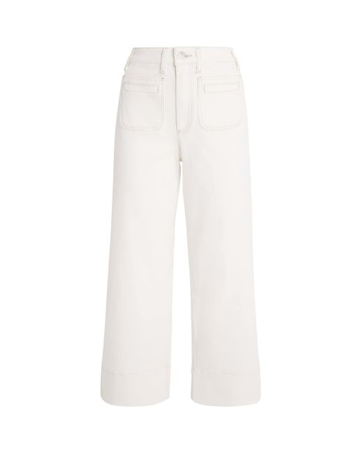 PAIGE White Anessa Wide-Leg Jeans
