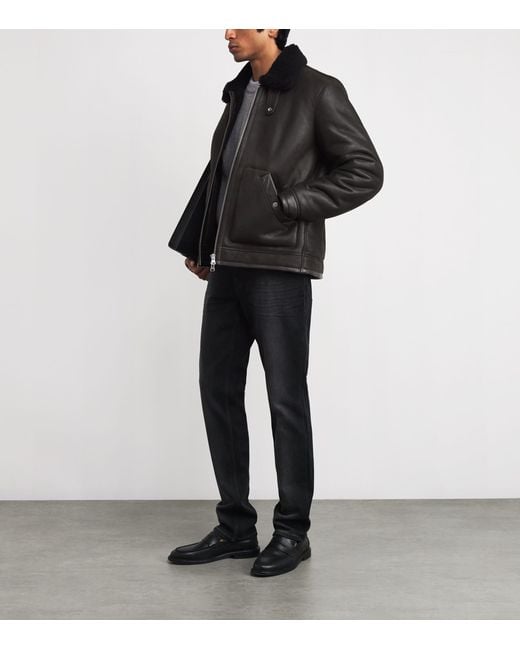 NN07 Black Shearling Atkinson Jacket for men