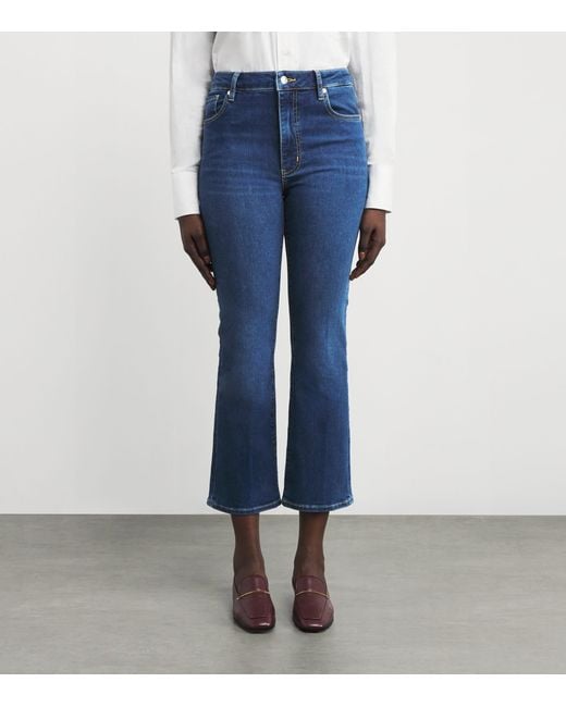 FRAME Blue The Reboot Crop Bootcut Jeans