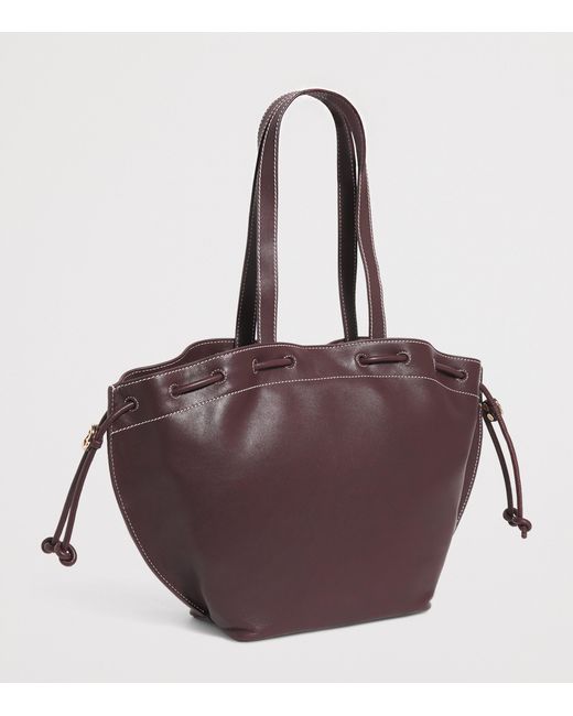 Claudie Pierlot Purple Leather Drawstring Tote Bag