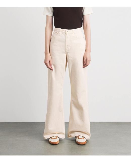 Claudie Pierlot Natural High-Rise Flared Jeans