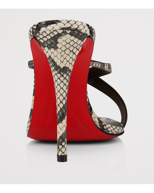 Christian Louboutin Brown Mulazee Cross Elaphe Leather Mules 100