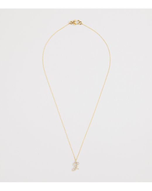 Sophie Bille Brahe Metallic And Diamond Soprano 'G' Necklace