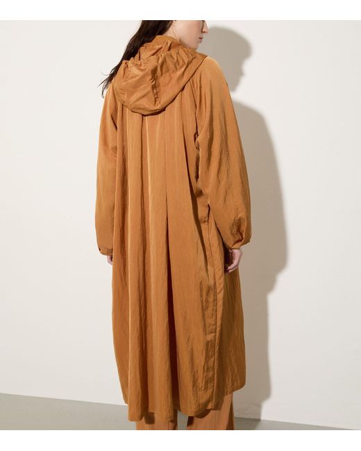 MAX&Co. Brown Hooded Longline Raincoat