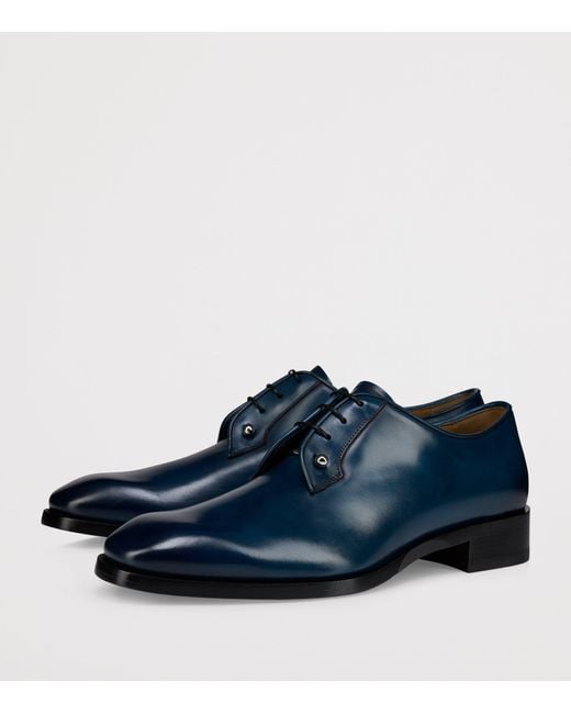 Christian Louboutin Blue Chambeliss Leather Derby Shoes for men