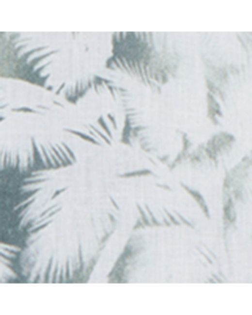 The Kooples Blue Linen-blend Palm Tree Print Shirt for men