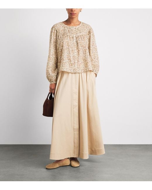 PAIGE Natural Paisley Print Zoia Blouse