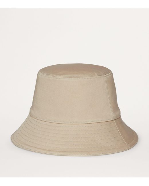 Gucci Natural Cotton Logo Bucket Hat
