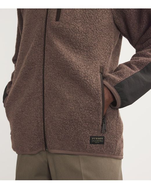 James Purdey & Sons Brown Fleece-back Jersey Lux Jacket for men
