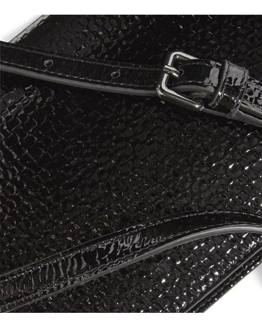 Emporio Armani Black Patent Leather Pouch for men