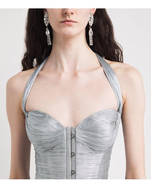 Maria Lucia Hohan White Silk Pleated Susie Gown