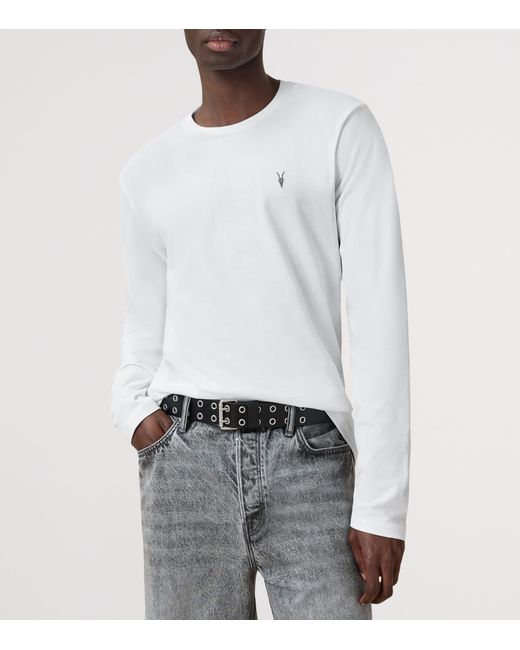AllSaints White Organic Cotton Brace T-Shirt for men