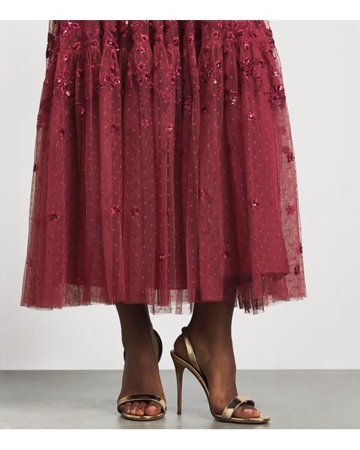 Needle & Thread Red Clover Midi Dress