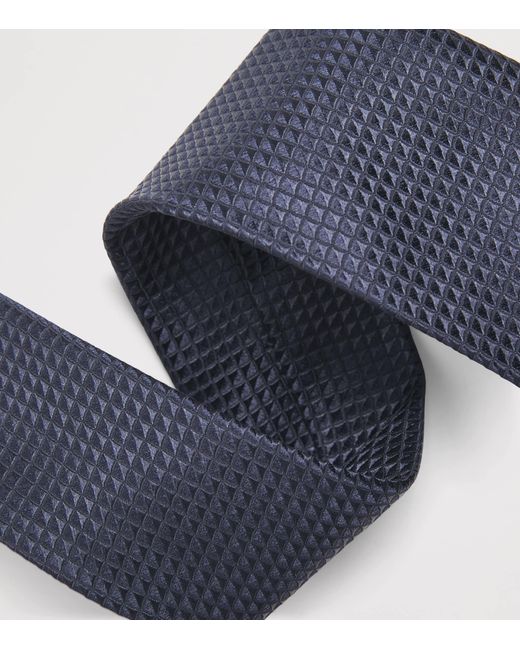 Emporio Armani Blue Silk Jacquard Tie for men