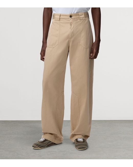 Loewe Natural X Paula's Ibiza Cotton Straight Trousers for men