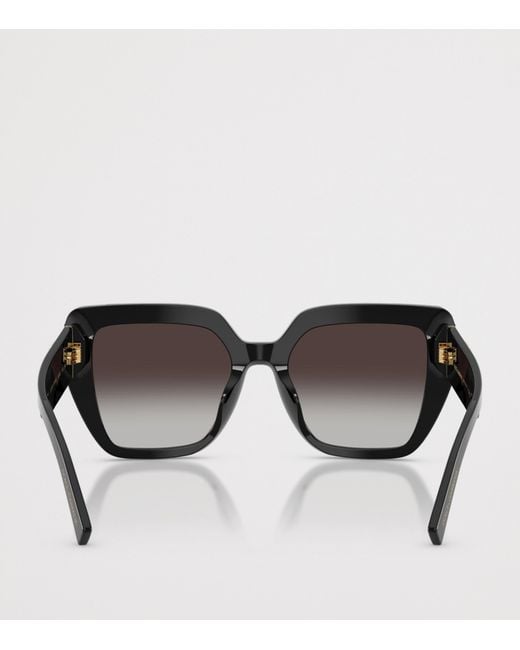 Dolce & Gabbana Black Square Cat-Eye Sunglasses