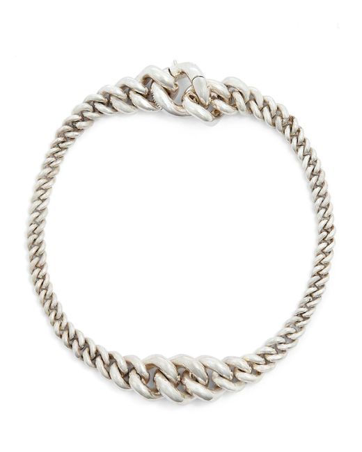MAOR Metallic Sterling Silver Mic Curb Bracelet for men