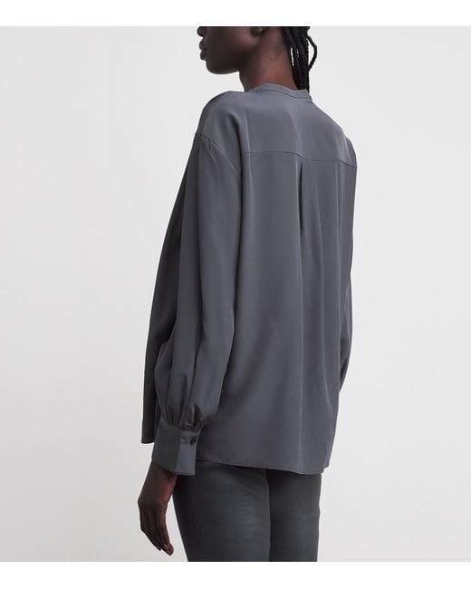 Joseph Gray Silk Blondel Blouse